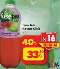 FUSE TEA KAVUN-ÇİLEK SOĞUK ÇAY 1 L FUSE TEA KAVUN-ÇİLEK SOĞUK ÇAY 1 L